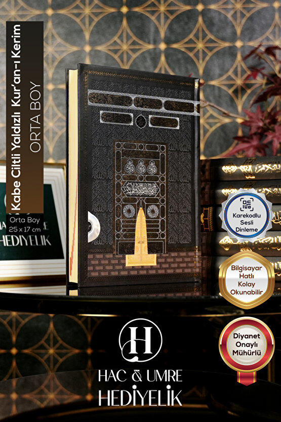 Kuranı Kerim | Kabe Ciltli Hediyelik Kuran | Orta Boy Kabe Ciltli Kuranı Kerim