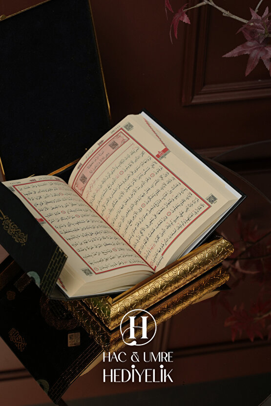Kuran Standı ve Kuranı Kerim | Lüks Dekoratif Kuran Kabı ve Kuran Seti | Gold Kuran Muhafazası Seti