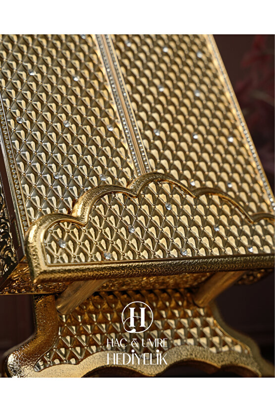 Kuran Kabı ve Kuranı Kerim | Lüks Kuran Saklama Kabı | Ayaklı Çift Kapaklı Kutulu Hediyelik Kuran