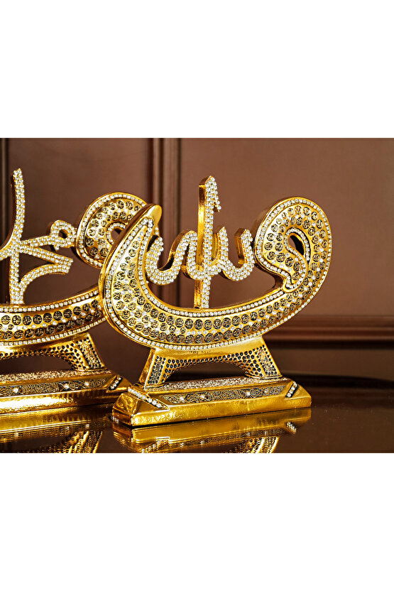 Dekoratif Ev Ürünleri Ev Ofis Salon Aksesuarı Dekorasyon Biblo Vav Allah Muhammed Esmaül Hüsna Set