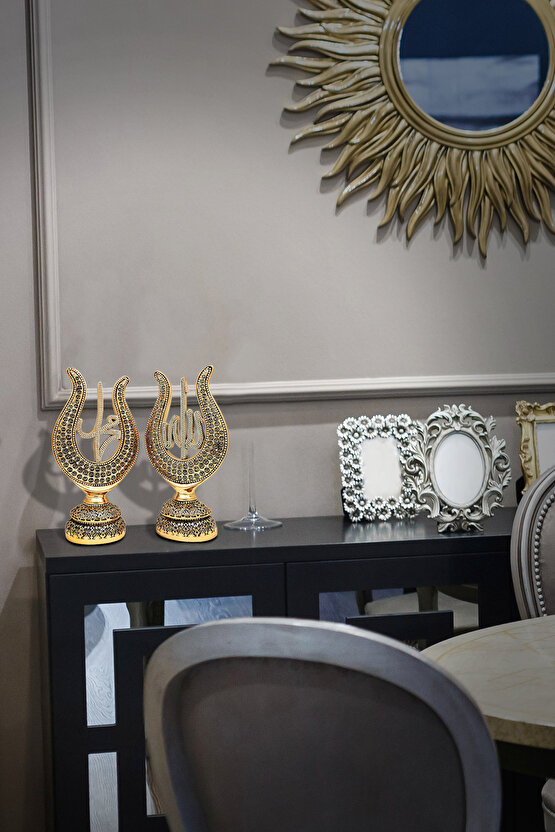 ALLAH MUHAMMED ESMAÜLHÜSNA LÜKS HEDİYELİK BÜYÜK OBJE DEKORATİF SÜS