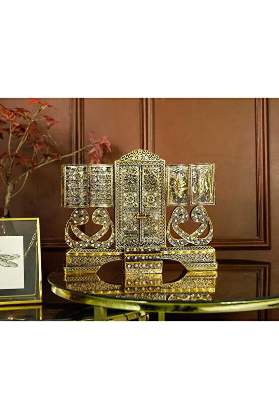 MASAÜSTÜ BİBLO OBJE DEKOR VAV ALLAH MUHAMMED AYETEL KÜRSİ LÜKS HEDİYELİK