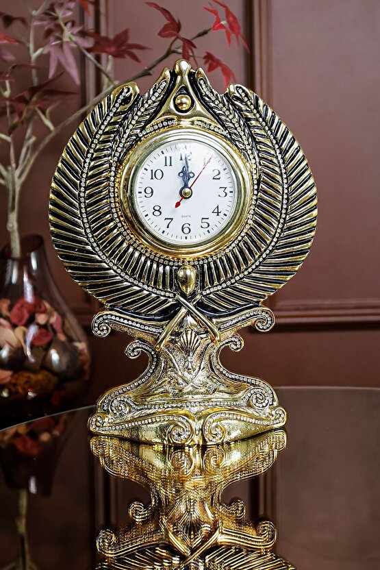 Masa Saati Biblo Lüks Hediyelik Dekoratif Saat Özel Tasarım Figür