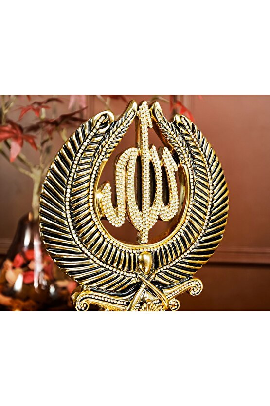 Hediyelik Biblo Obje Figür Lüks Dini Islami Biblo Başak Allah Muhammed Dekoratif Set