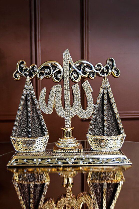 LÜKS HEDİYELİK FİGÜR DİNİ İSLAMİ BİBLO DEKORATİF ÜRÜN TERAZİ LAFIZ OBJE