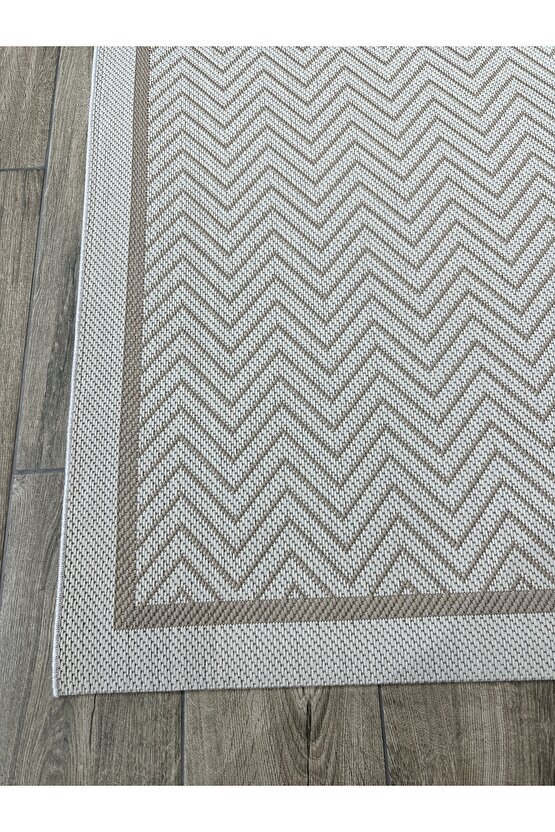 Kolay Temizlenen Yıkanabilir Kaymaz Dokuma Taban Bordürlü Sisal Halı