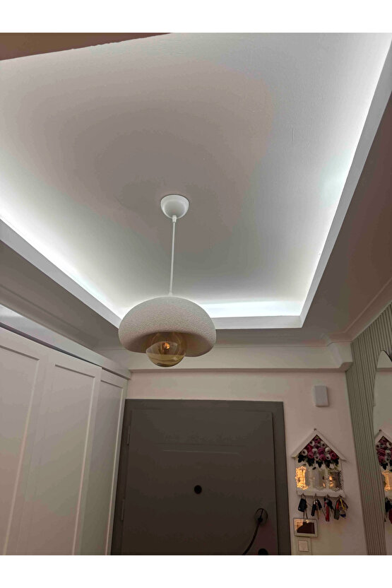 Tekli Sarkıt Avize Rustik E27 Modern Avize Bohem Beton Görünüm (RUSTİK AMPUL HEDİYEDİR.!)