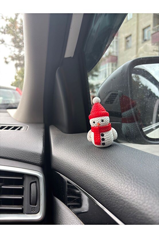 Kardan Adam Araba süsü - Araç İçi Aksesuar Sevimli Kardan Adam Figürü