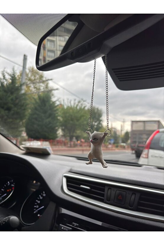 Kedi Ayna Süsü - Dikiz Aynası Aksesuar - Sevimli Kedi Süsü Oto Aksesuar