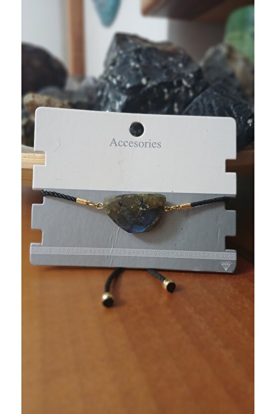 Doğal Taş Labradorit İp Bieklik