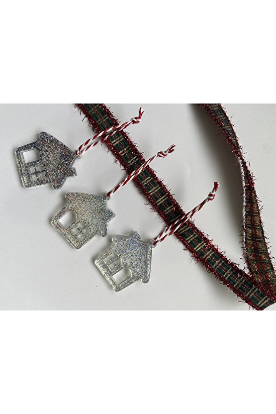 Ev Formunda Epoksi Yılbaşı Ağacı Süsü