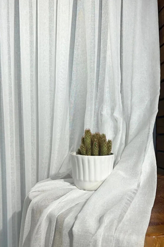 Brıllant Foldet Keten Tül Perde 13 Sık Pile Ozel Olcu Dıkılır