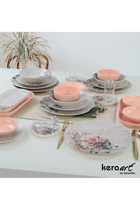 44 Parça 6 kişilik Yemek ve Kahvaltı Seti