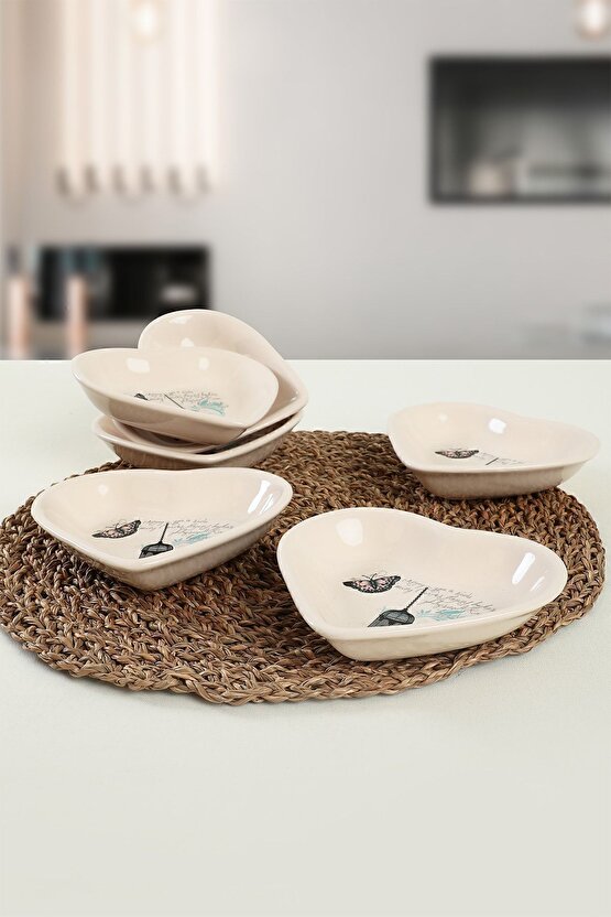 Retro Kalp Çerezlik 14 Cm 6 Adet