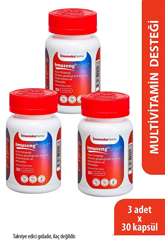 İmuneks Farma İmuseng G365 x 3 Adet