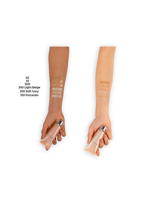 BB Cream SPF 15 Nemlendirici Etkili Yoğun Kapatıcı BB Krem - 300 Light Beige