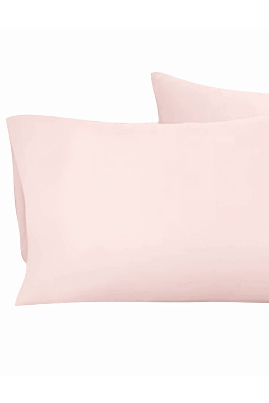 2 ADET %100 COTTON PUDRA PEMBESİ(PAMUK) (50x70cm) YASTIK KILIFI