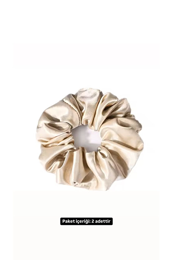 Nadide Ipek Saten 2 Adet Saç Lastiği (BİJUTERİ)