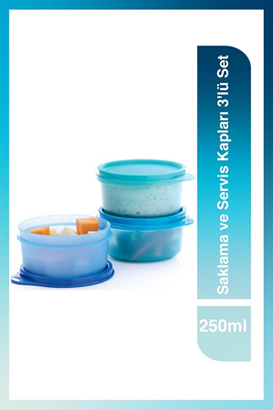 gıda Saklama Ve Servis Kapları 3lü Set 250 ml