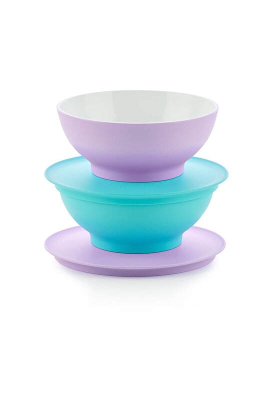 Allegra Tatlı Kabı 2li Set 275 Ml Mavi-lila