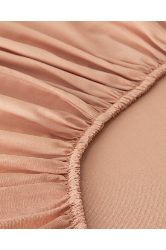 Novella Premium Soft Cotton Çift Kişilik Lastikli Çarşaf Tkm 160x200 Cm Gül Kurusu