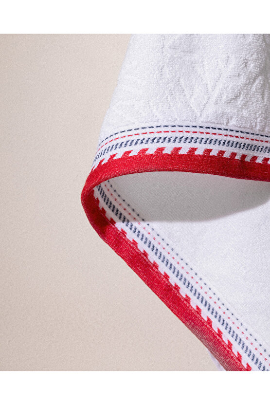 Perle %100 Pamuk Banyo Havlusu - Beyaz - 70x140 cm