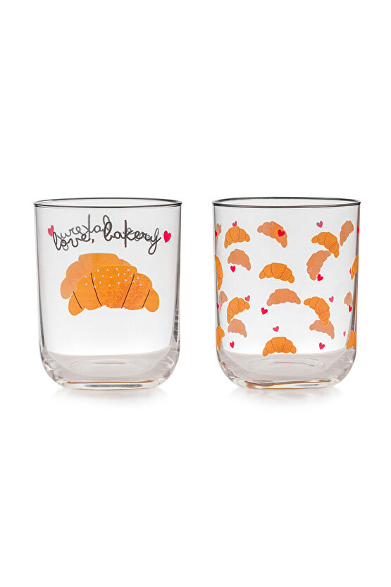 Karişik Baskılı Cam Bardak Seti 3lü 350 ml