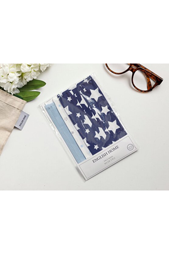 See Sky Pamuk Maske 9,5x18 Cm Lacivert- Mavi