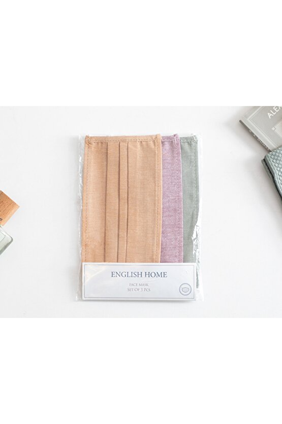 Soft Touch Pamuk Maske 9,5x18 Cm Haki