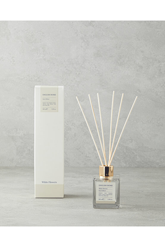 Beyaz Çiçekler Çubuklu Oda Kokusu 100 ml