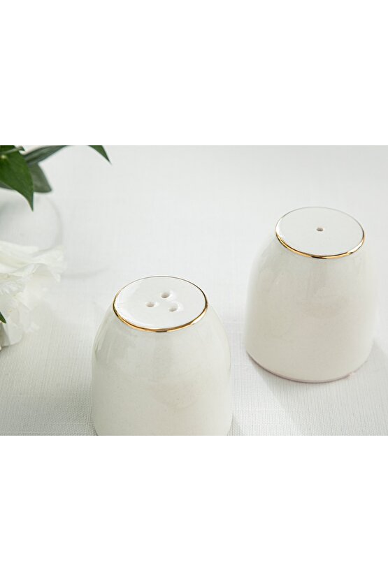 Torino Porselen Tuzluk-biberlik 5,5x5 Cm Gold