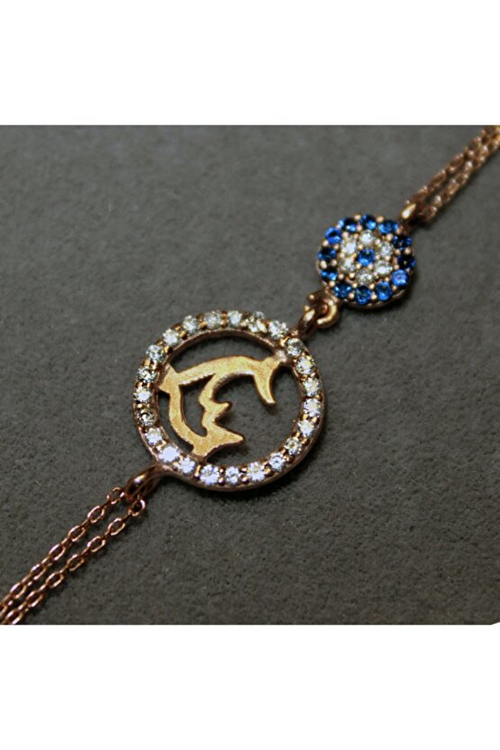 Taşlı Halka Balıklı Bileklik