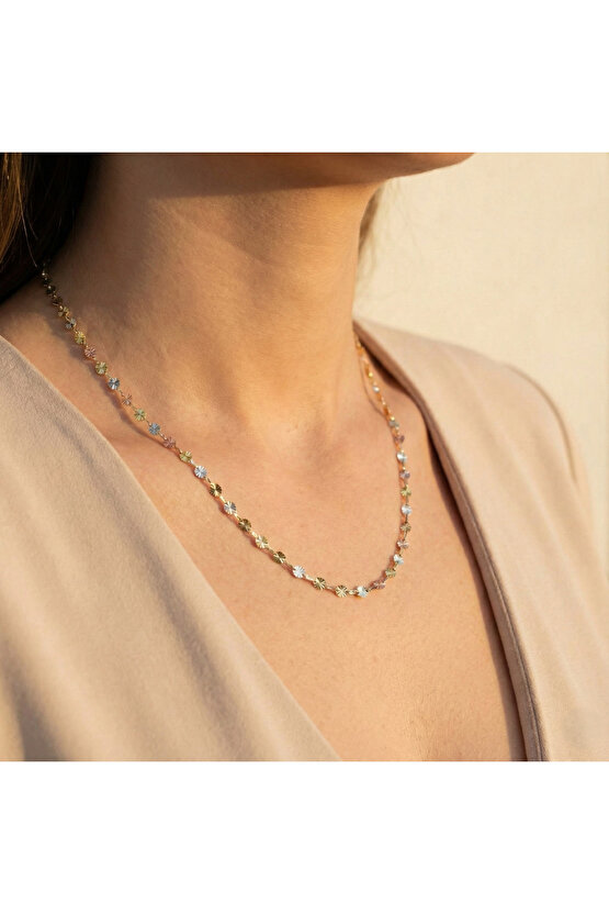 3 Renk Italyan Zincir Kolye