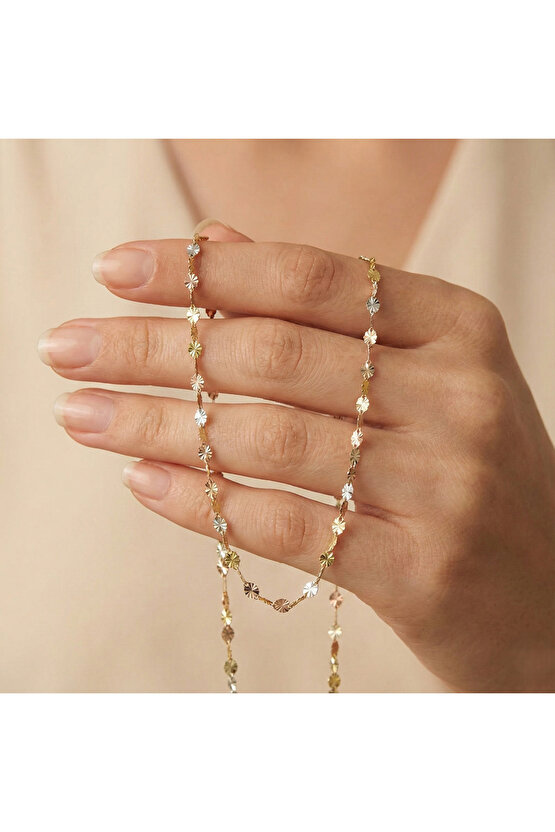 3 Renk Italyan Zincir Kolye