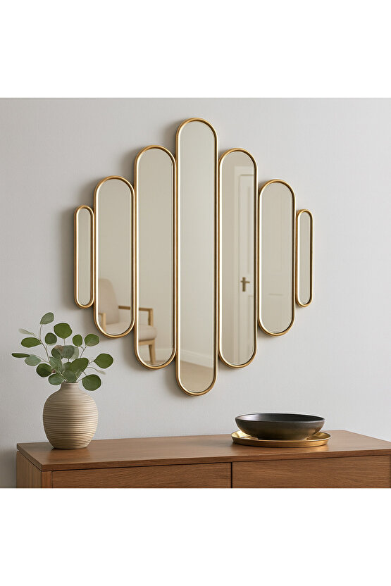 75 x 80 cm Konsol Aynası  Lüks Ayna  Oval Set Ayna