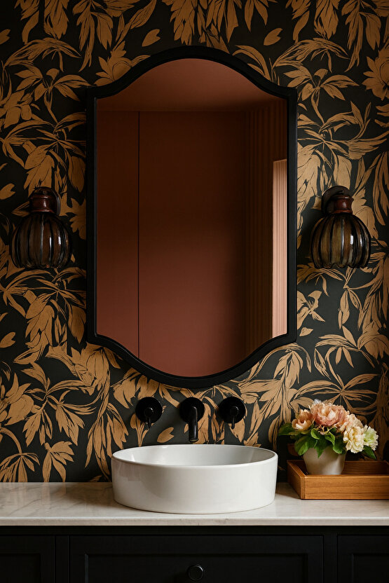 80x60 cm Çerçeveli Dekor Ayna  Banyo Aynası  Konsol Aynası