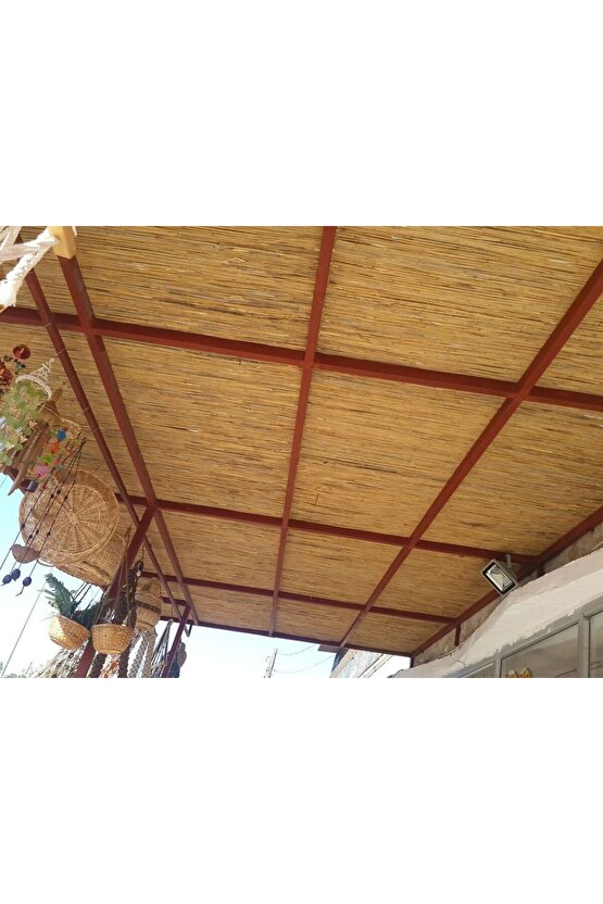 Bambu Çit Kamış Çit Hasır Çit 1,5x4,5 Metre Eni 1,5 Metre Uzunluk 4,5 Metre