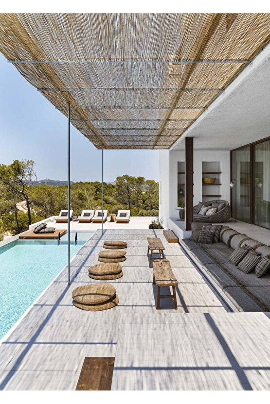 2m X 4m Reed Fence Misina Ipli Doğal Bambu Kamış Çit , Bahçe Çiti , Balon Çiti ,hasır Çit ,gölgelik