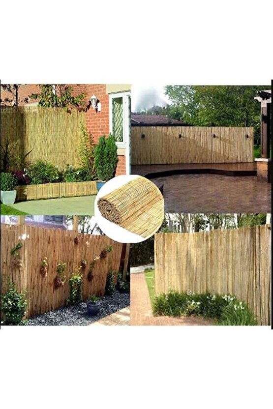 Bambu Kamış Hasır Bahçe Çiti Gölgelik Balkon Çiti 1 Metre X 6 Metre