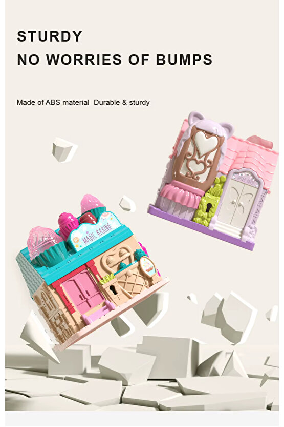 Oyuncak Işıklı Müzikli Aksesuarlı Ev Serisi Açılıp-Katlanır Evcilik Seti