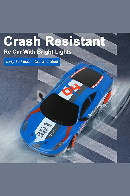 Oyuncak Uzaktan Kumandalı Aksesuarlı 2.4G Şarjlı 1:24 Drift Arabası 4x4 +4Yedek Tekerlek +15KmHız