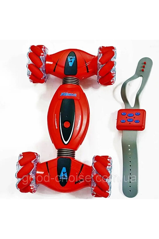 Oyuncak Bilekten Kontrollü Şarjlı 2.4G Işıklı Ve Müzikli Bileklik Kumandalı Akrobat Araba