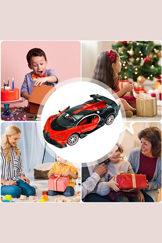 Oyuncak Uzaktan Kumandalı Şarjlı Işıklı Yarış Arabası Kapıları Açılıp Kapanabilen 1:14 26 cm