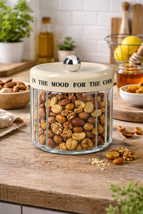 850 ml Cam Saklama Kavanozu 12x13 cm – Hava Geçirmez Kapaklı Kahve, Bakliyat ve Kuruyemiş Kavanozu