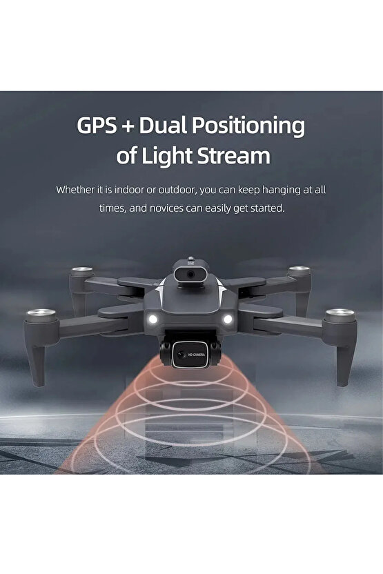 INT968S HD Dual Kamera Katlanabilir Çantalı Drone Seti Siyah