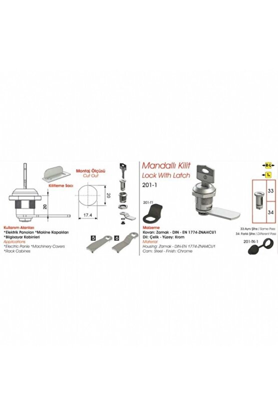 Sermak Mandallı Kilit 201 1
