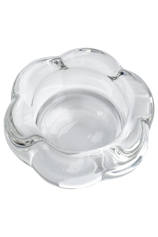 BLADFAGEL 3 lü Set 3 cm Şeffaf Cam Tealight Mumluk Şamdan