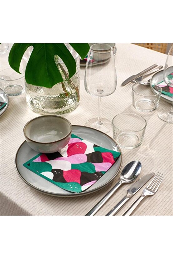 Palpfjärıl Desenli Peçete Çok Renkli 33X33 Cm 30 Adet 90553572