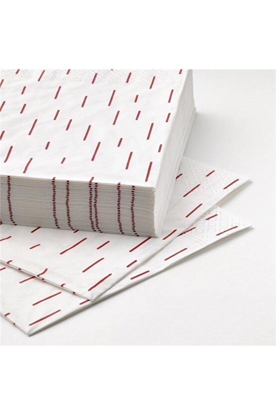 Snökrabba Peçete Kırmızı-Beyaz 33X33 Cm 30 Adet 30561513