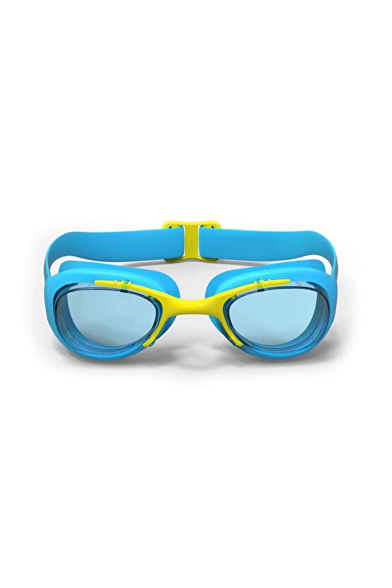 Çocuk Yüzücü Gözlüğü - MaviSarı - Şeffaf Camlar - Xbase Buğu Yapmaz Ayarlanabilir